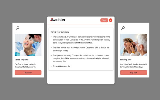 Ask Adster AI ai chrome extension logo