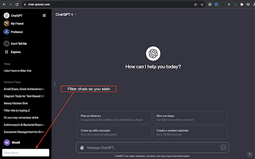 ChatGPT Chats Filter ai chrome extension logo