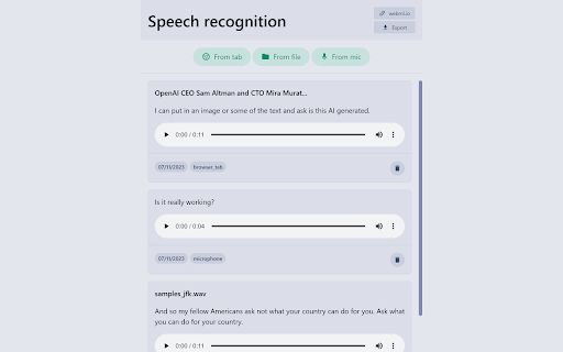 Speech Recognition Chrome Extension ai chrome extension logo