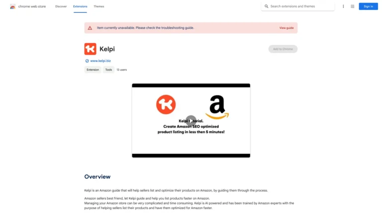 New Kelpi AI Chrome Extension AI Tool Review