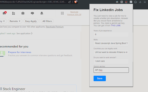 LinkedIn Job Description Summarizer ai chrome extension logo