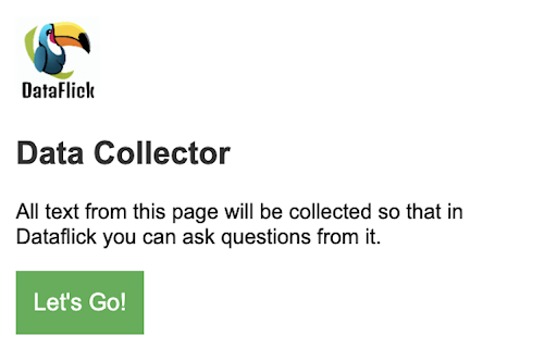 Dataflick Data Collector ai chrome extension logo