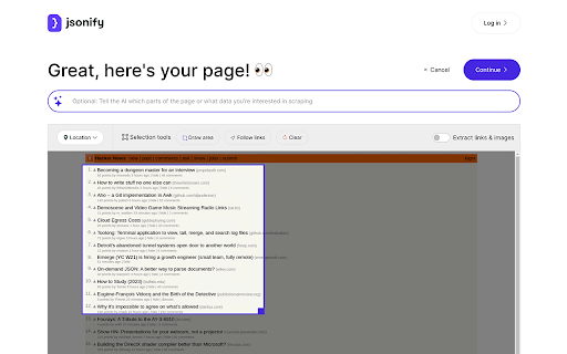 Jsonify ai chrome extension