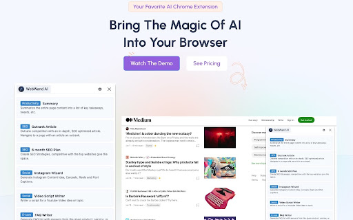 WebWand ai chrome extension logo