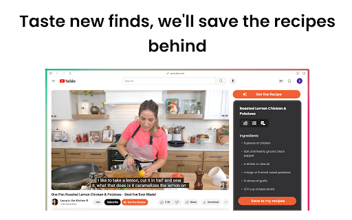 Get the Recipe ai chrome extension logo