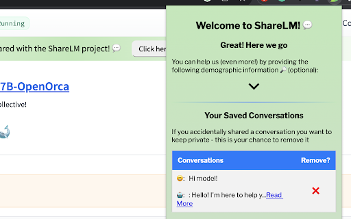 Open Large Language Model Conversation Dataset ai chrome extension logo
