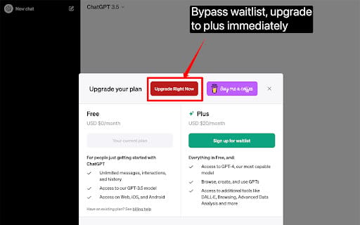 Chatgpt Plus Waitlist Skipper ai chrome extension logo