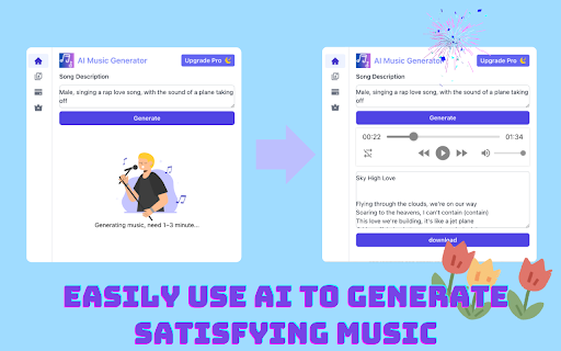 AI Music Generator ai chrome extension logo