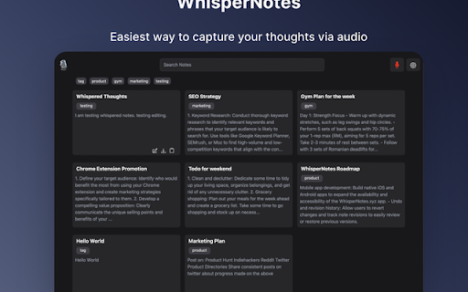 Audio Note Taking App ai chrome extension logo