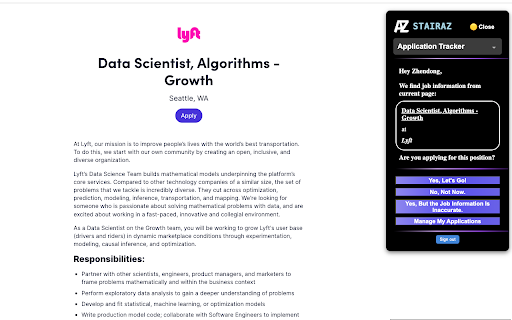 STAIRAZ Job Assistant ai chrome extension