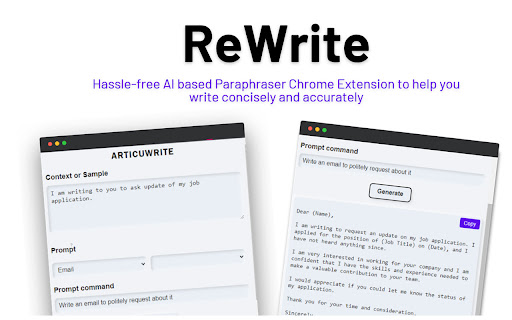 Rewrite ai chrome extension logo