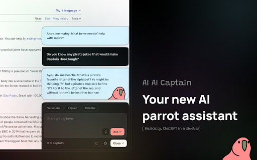 AI Cap’n ai chrome extension logo