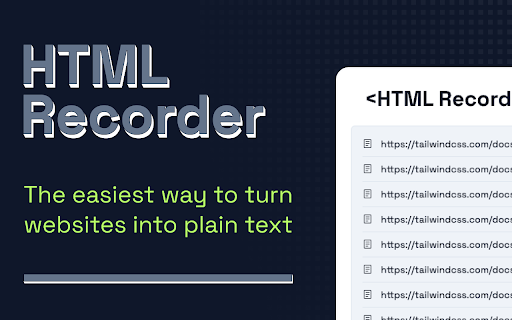 HTML Recorder ai chrome extension logo