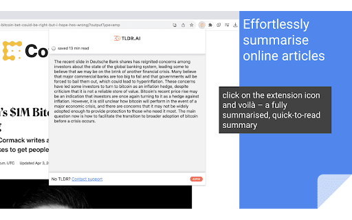 TLDR.AI ai chrome extension logo
