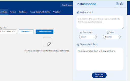 Instasponse AI ai chrome extension logo