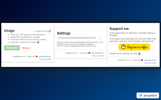 HearMeOut ai chrome extension