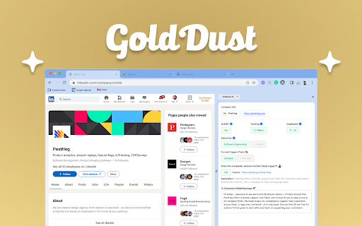 GoldDust ai chrome extension logo