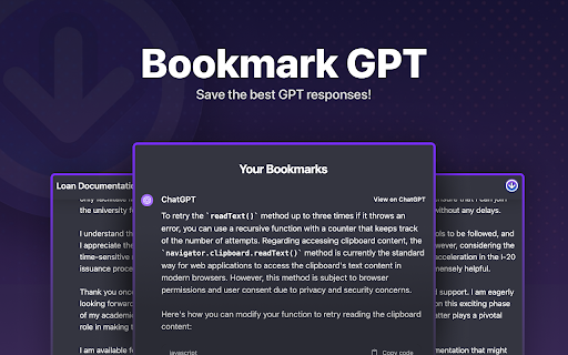 Bookmark GPT ai chrome extension logo