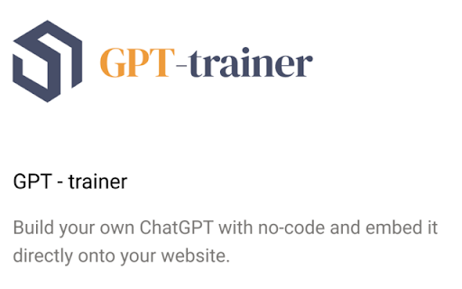 GPT Trainer ai chrome extension