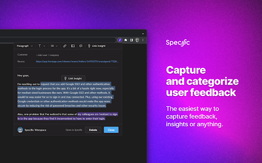 Specific ai chrome extension logo