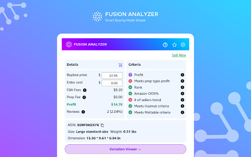 Fusion Analyzer ai chrome extension logo