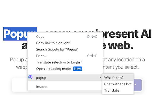 AI Assistant Popup ai chrome extension logo