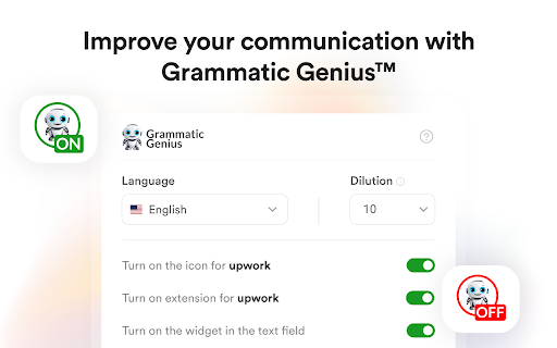 GrammaticGenius™ ai chrome extension logo