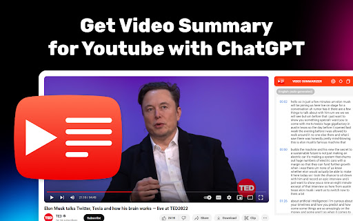 Video Summarizer ai chrome extension logo