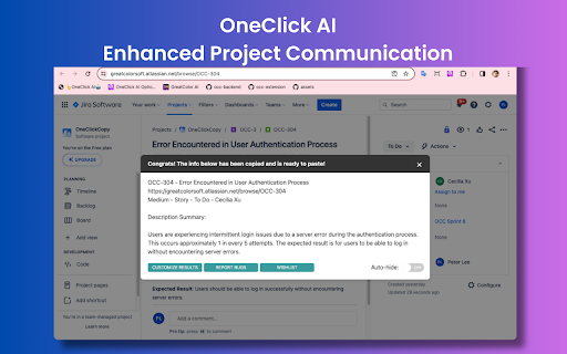 OneClick AI ai chrome extension logo