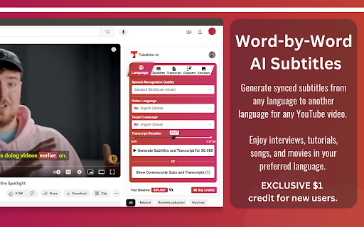 Tubelator AI ai chrome extension