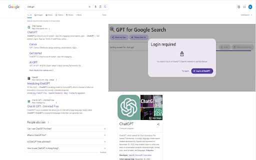 ChatGPT Google Search Extension ai chrome extension logo