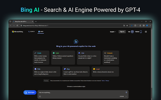 Bing Search Engine Chrome extension ai chrome extension logo