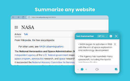 Text Summarizer ai chrome extension logo