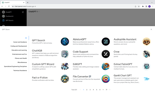 GPT Store for Enthusiasts ai chrome extension logo
