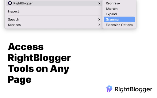 RightBlogger ai chrome extension logo