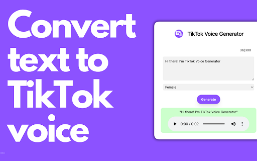 Tiktok Voice Generator Chrome Extension ai chrome extension logo