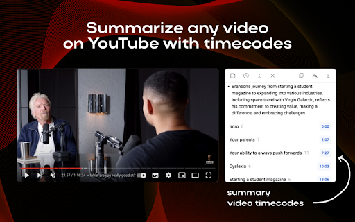 YouTube Video Summarizer ai chrome extension logo