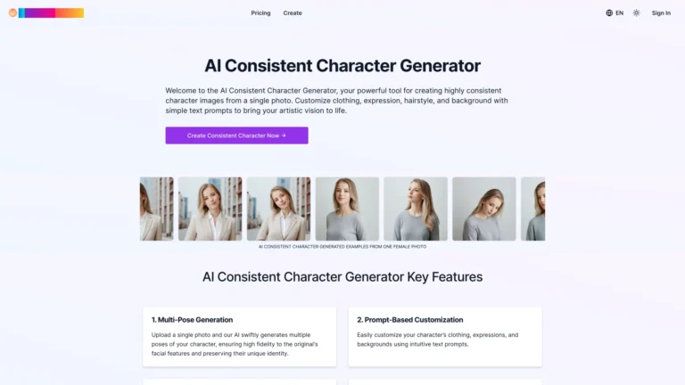 Advanced AI Consistent Character Generator AI Tool Review