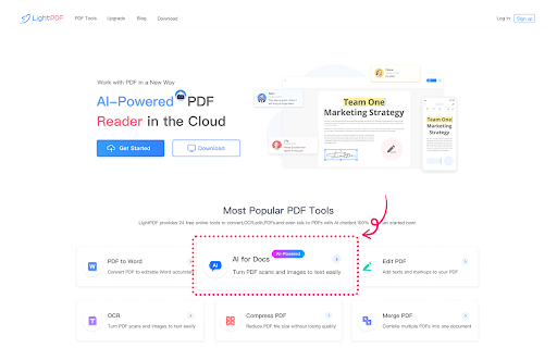 LightPDF ai chrome extension logo