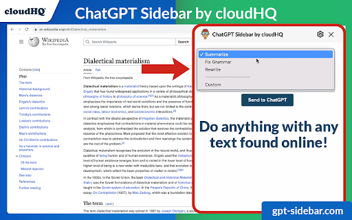 ChatGPT Sidebar by cloudHQ ai chrome extension logo