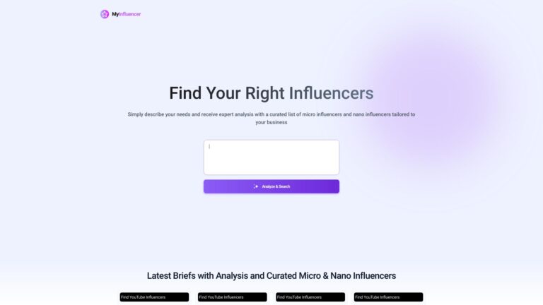 Advanced Myinfluencer AI AI Tool Review