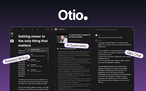 Otio ai chrome extension logo