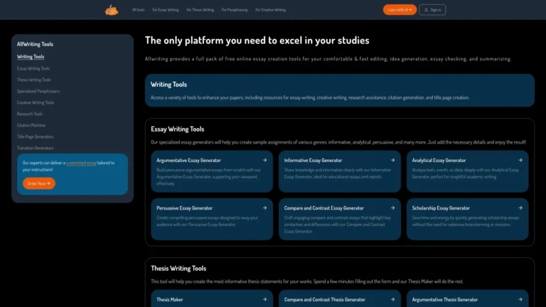 Free Allwriting AI Tool Review