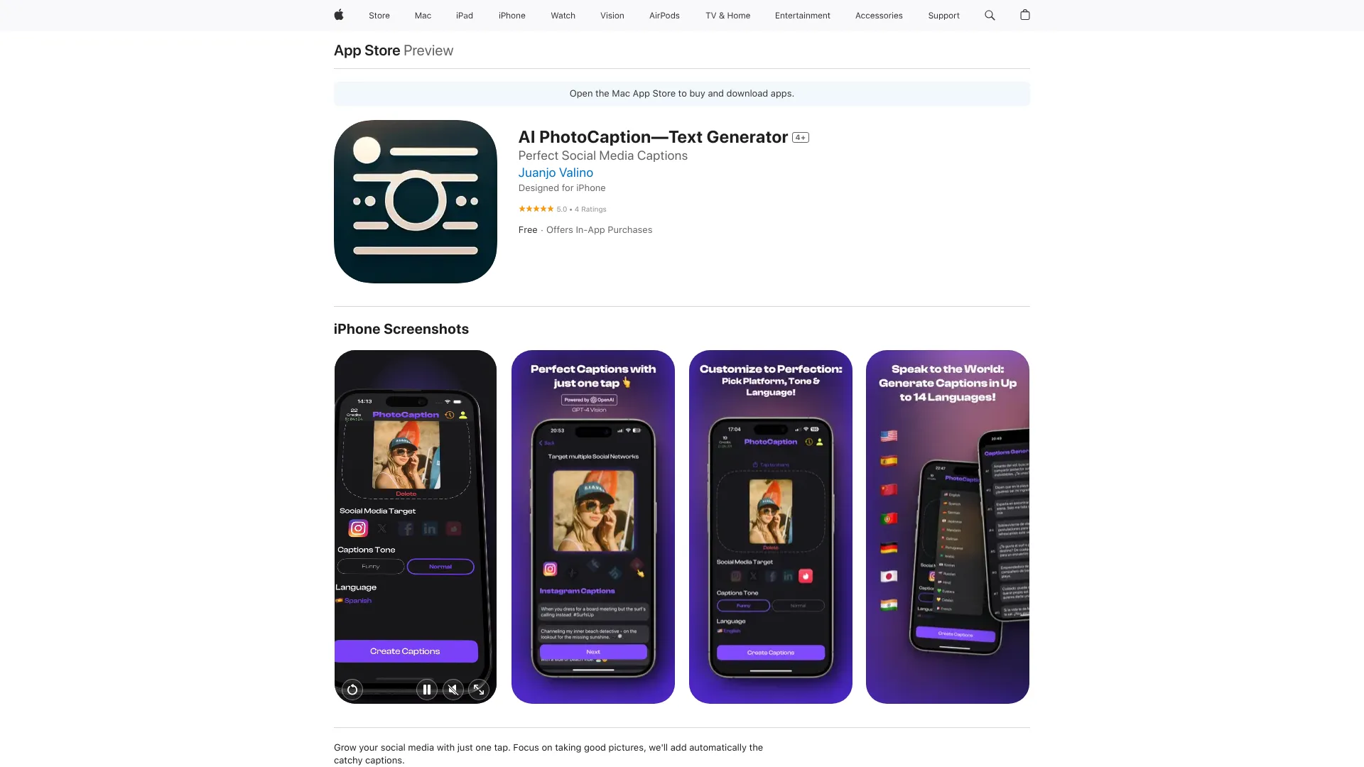 AI PhotoCaption—Text Generator logo