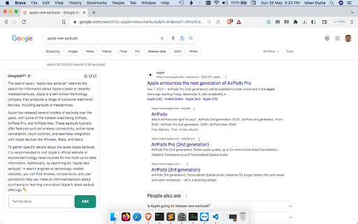 ChatGPT on Google Extension ai chrome extension logo