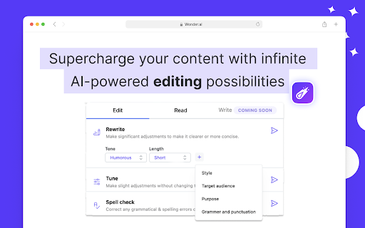 Wonder AI ai chrome extension