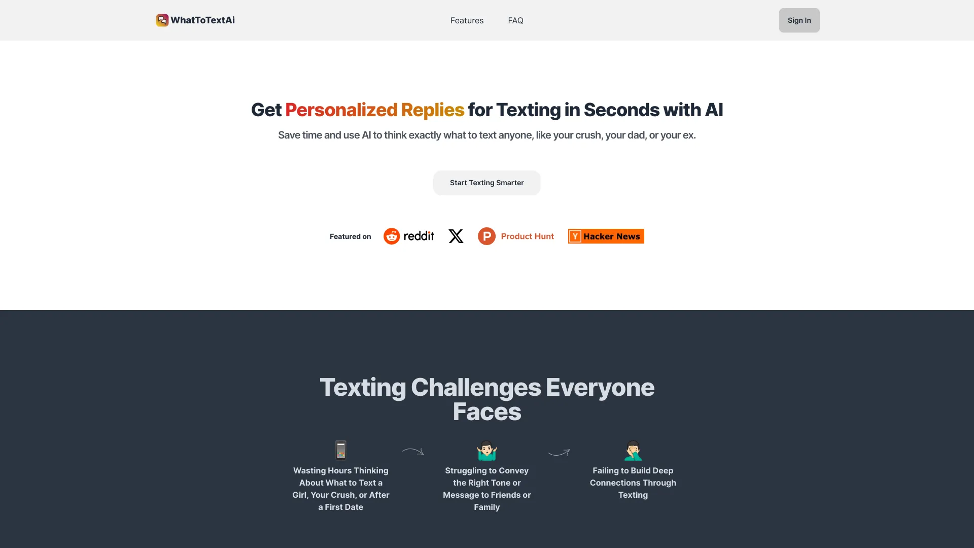 WhatToText AI logo