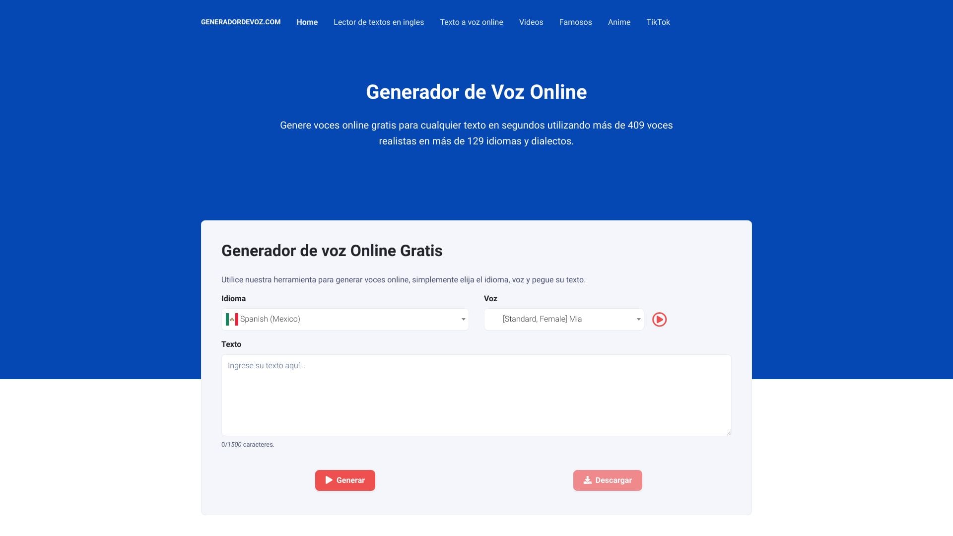 Generador de Voz Online logo