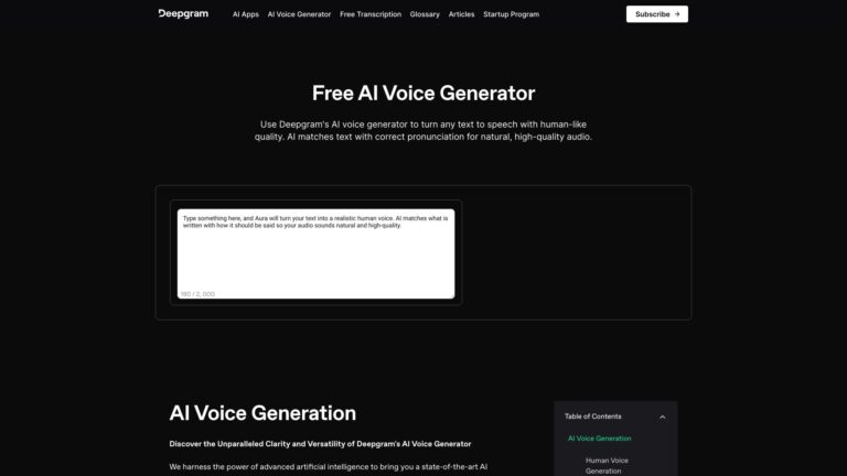 New Deepgram AI Voice Generator AI Tool Review