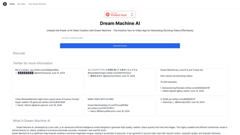 Best Dream Machine AI AI Tool Review